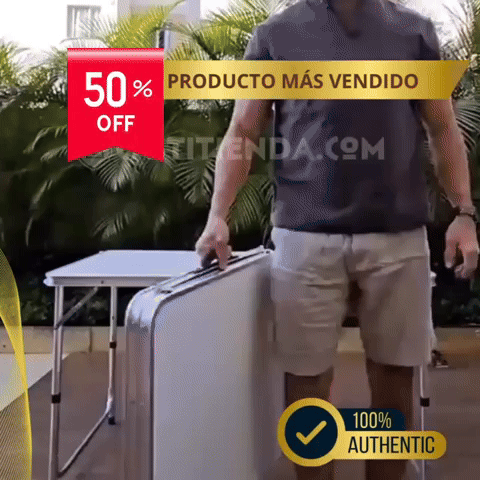 Mesa Plegable Portátil ❇️ PREMIUM Max 🍽 ( 120x60 y Resiste 120kg )