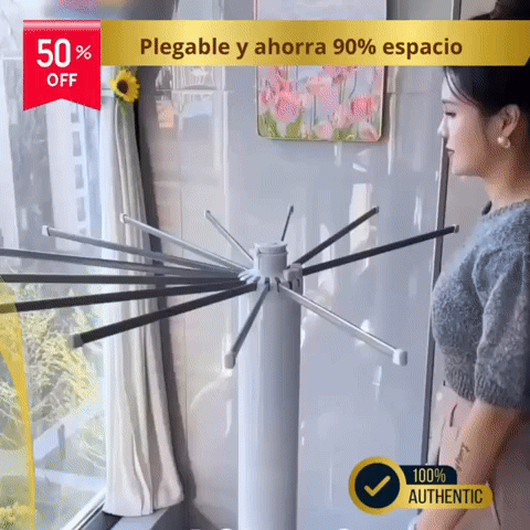 Tendedero Retráctil tipo Pulpo en acero💥 XXL 💫 (Resiste hasta 100 kg)