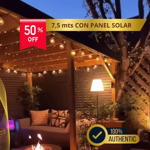 Guirnalda Luces Solar ✨ Luxur MAX💡 ( Con panel solar ultra resistente)