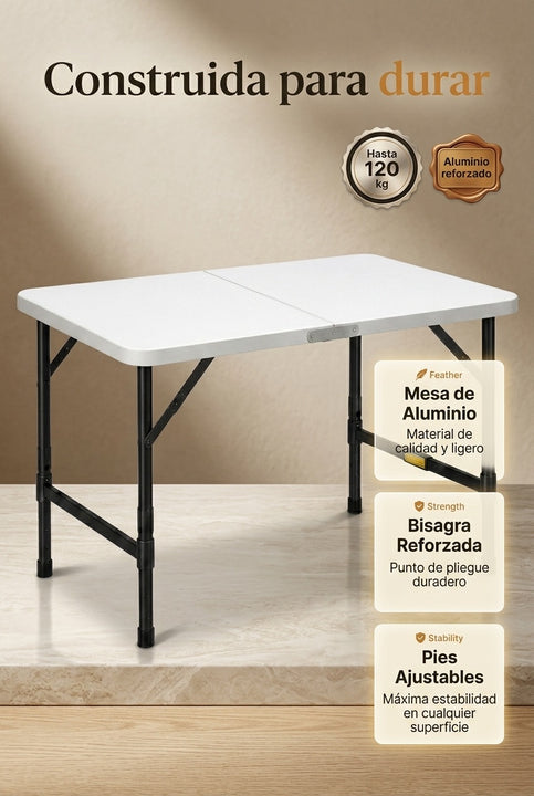 Mesa Plegable Portátil Premium 120x60cm