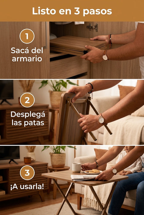 Mesa Plegable Portátil Premium 120x60cm