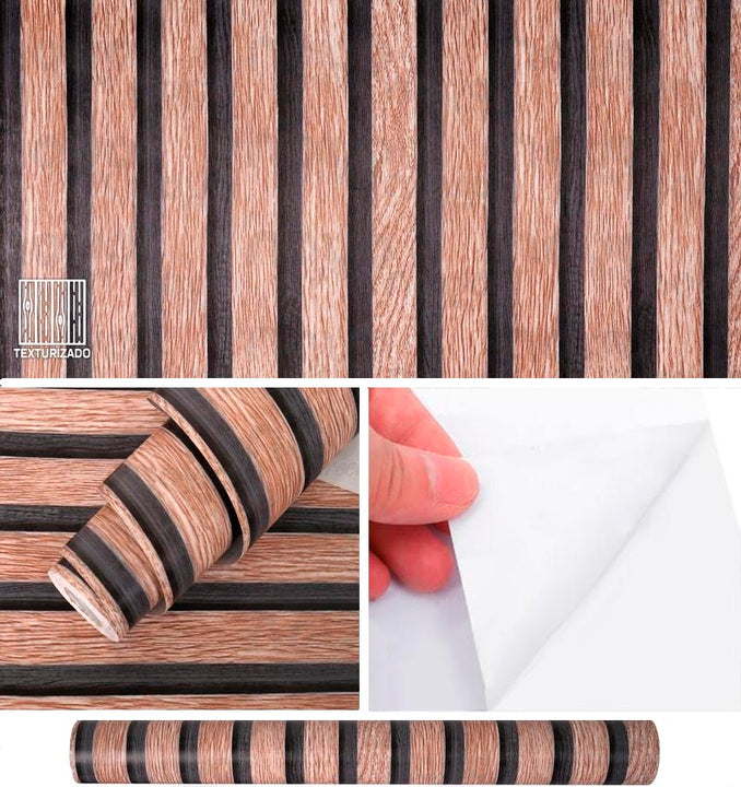 Papel Tapiz Madera 💎 LUXURY PRO ✨ (Fácil instalación con efecto 3D)