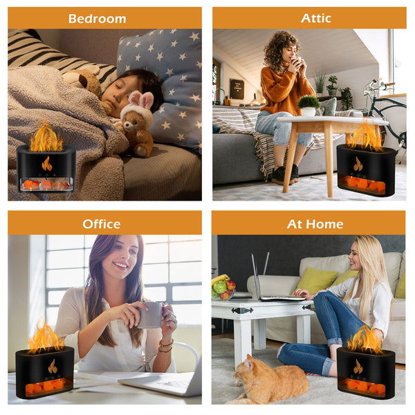 Humidificador 3 en 1 Efecto Chimenea ✨ LUXURY FIRE 🔥 (OBSEQUIO Cristales de Sal del Himalaya)