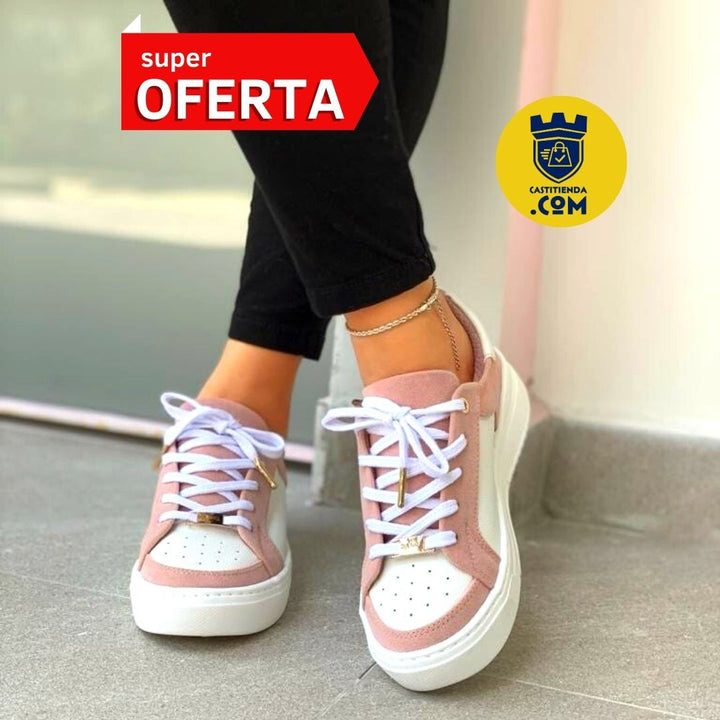 Tenis casual Mujer - Fluture Unicolor GOLD 🦋