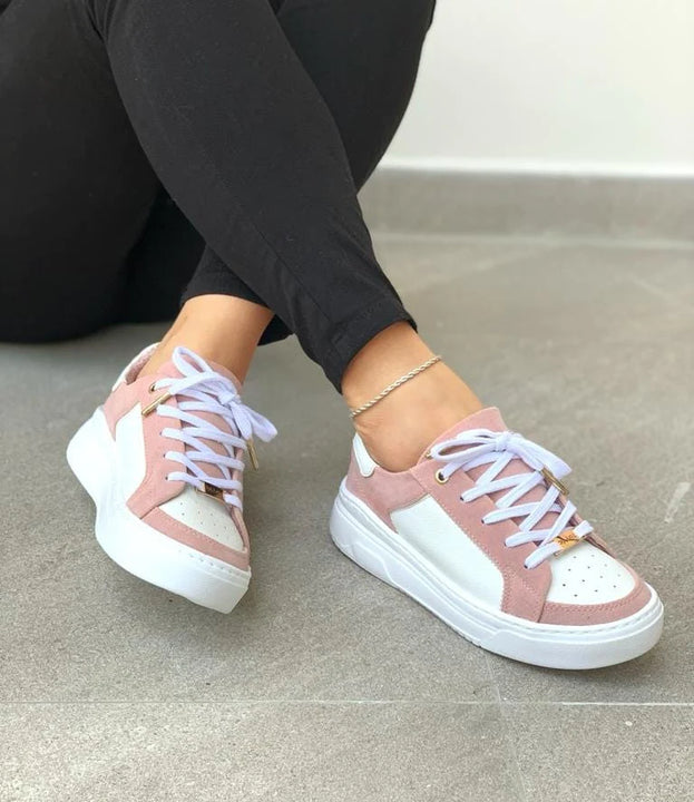 Tenis casual Mujer Fluture Unicolor GOLD castitienda