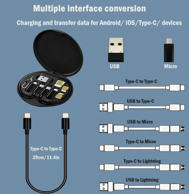 Kit de salvación de dispositivos 📲 ULTRA TECH ⚡️ (7 en 1 y compacto para llevar en bolsos)