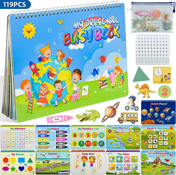 Kit Libro para niños 119 pcs 📖BUSYMONTESSORI🤓 (Entretenimiento Preescolar )