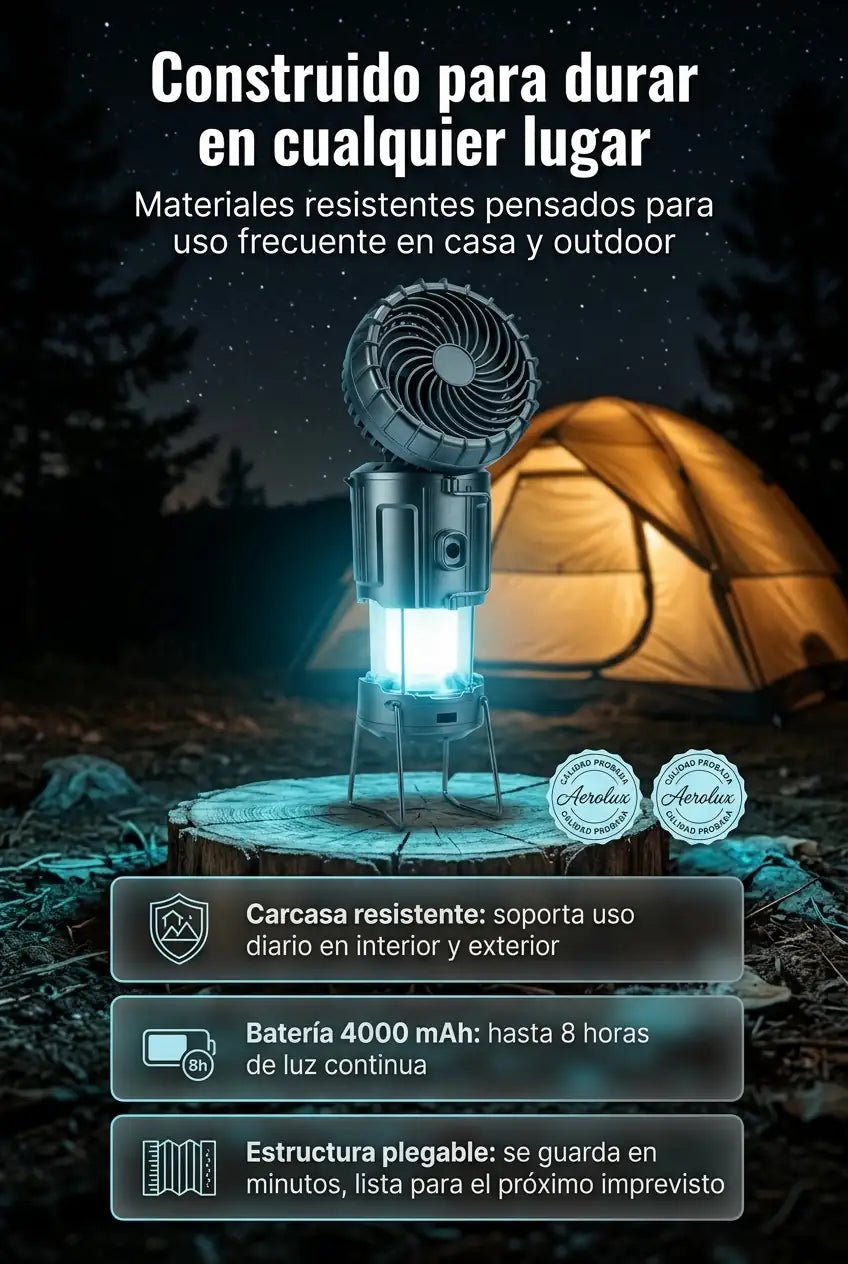 Materiales resistentes y batería 4000 mAh del Aerolux 3EN1