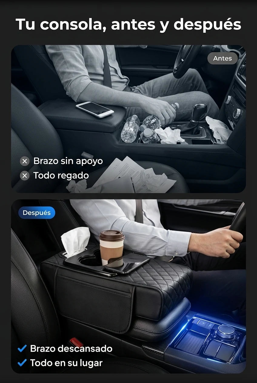 Antes y después: consola desordenada vs. todo en su lugar