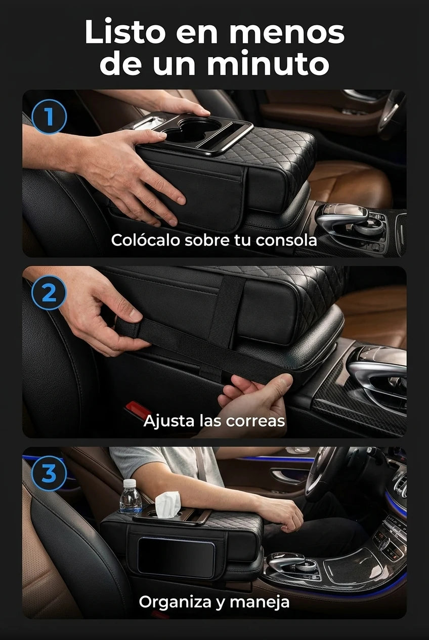 Modo de uso: colócalo, ajusta las correas y maneja