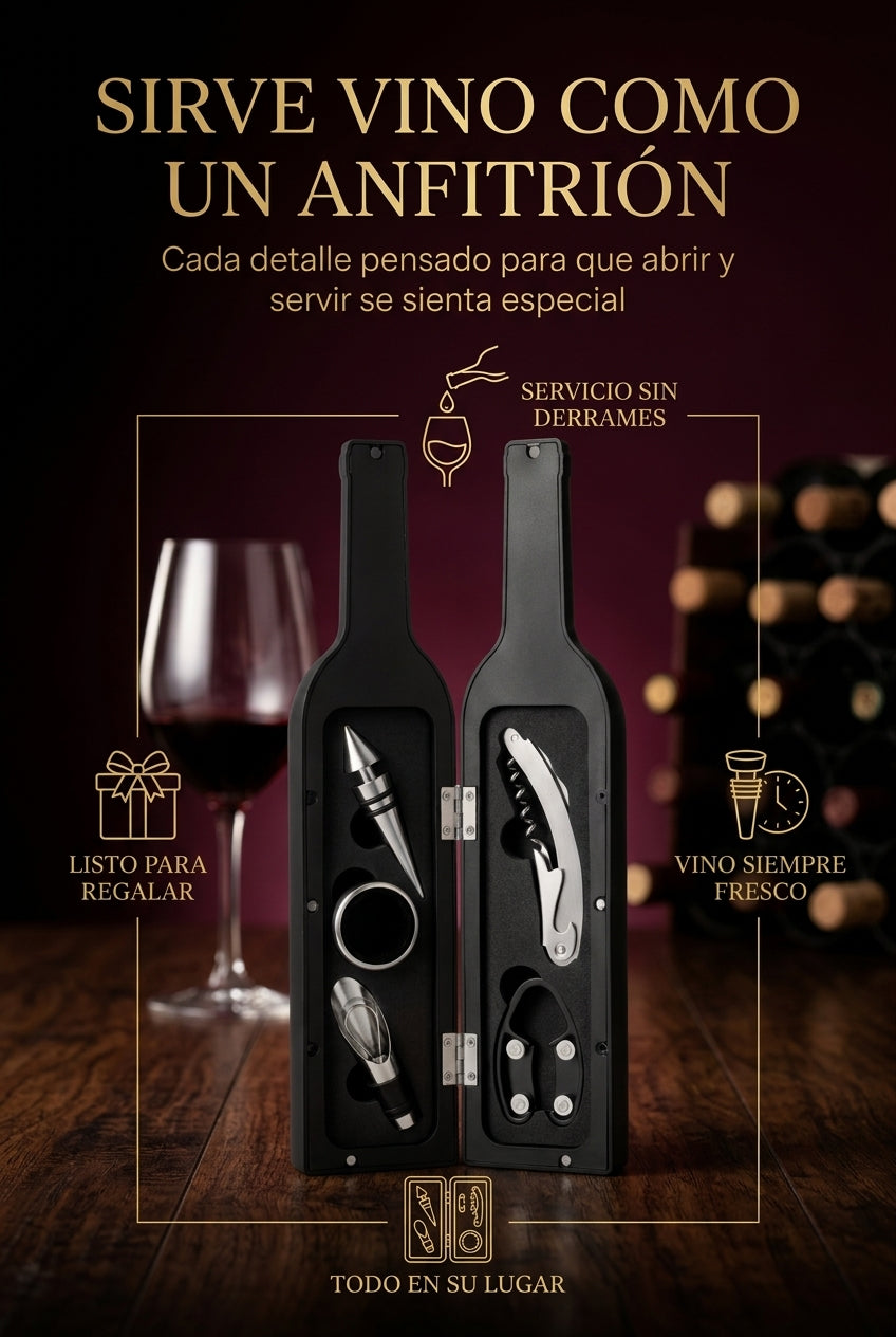 Sirve vino como un anfitrión — servicio sin derrames, vino siempre fresco