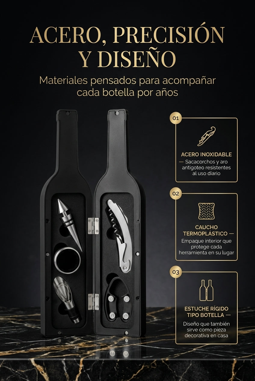 Acero, precisión y diseño — materiales que acompañan cada botella por años