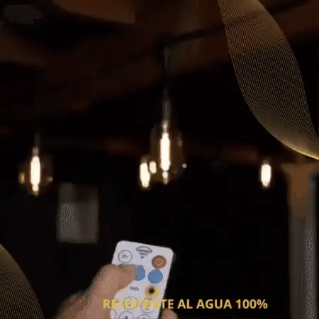 Guirnalda Solar LED PREMIUM 5Mts  (Luz Cálida para Exteriores)