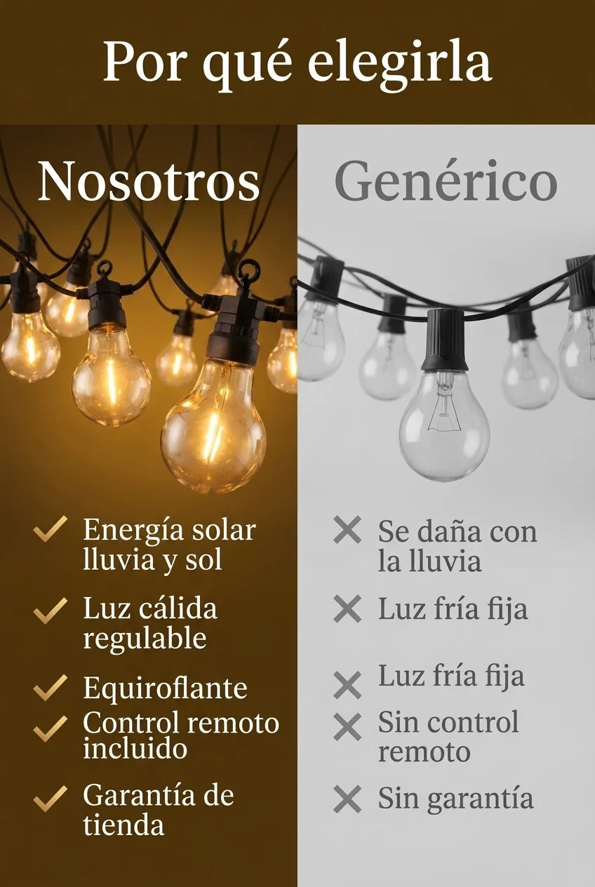 Por qué elegir esta guirnalda solar y no una genérica