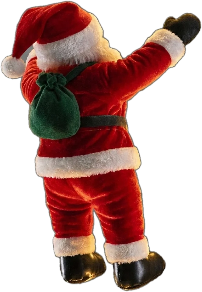 Papá Noel escalando