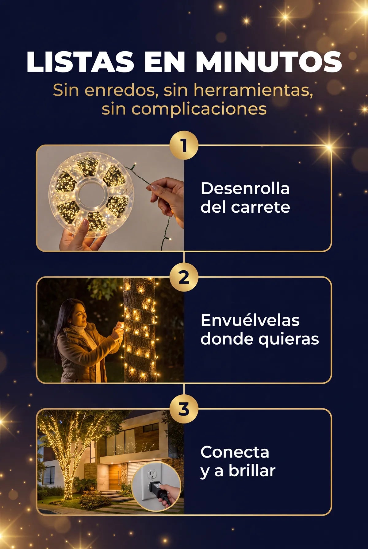 Cómo instalar las luces Magic Luxury Max en 3 pasos