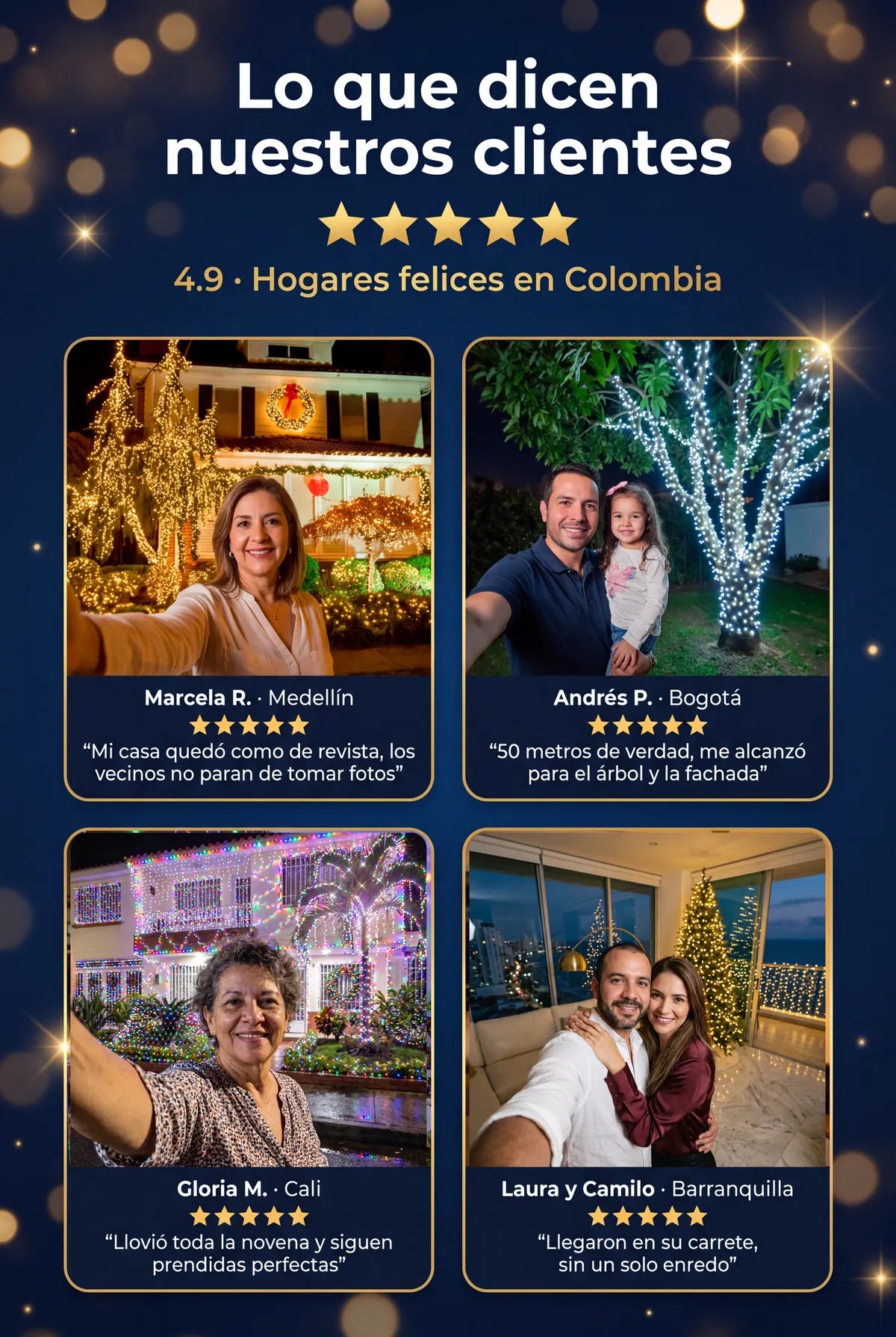 Testimonios de clientes de las luces Magic Luxury Max
