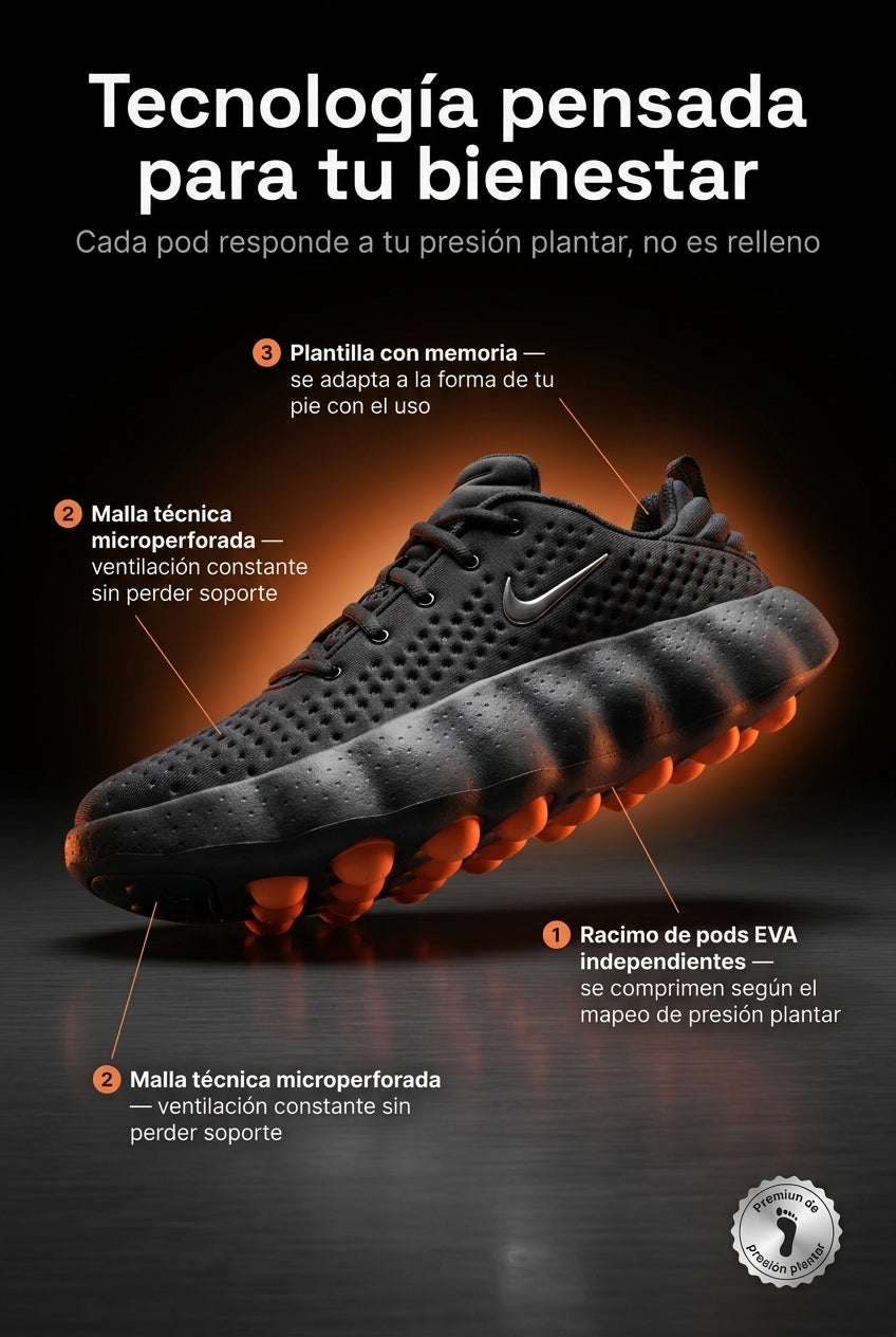 Tecnología de pods EVA independientes NIKE MIND 002