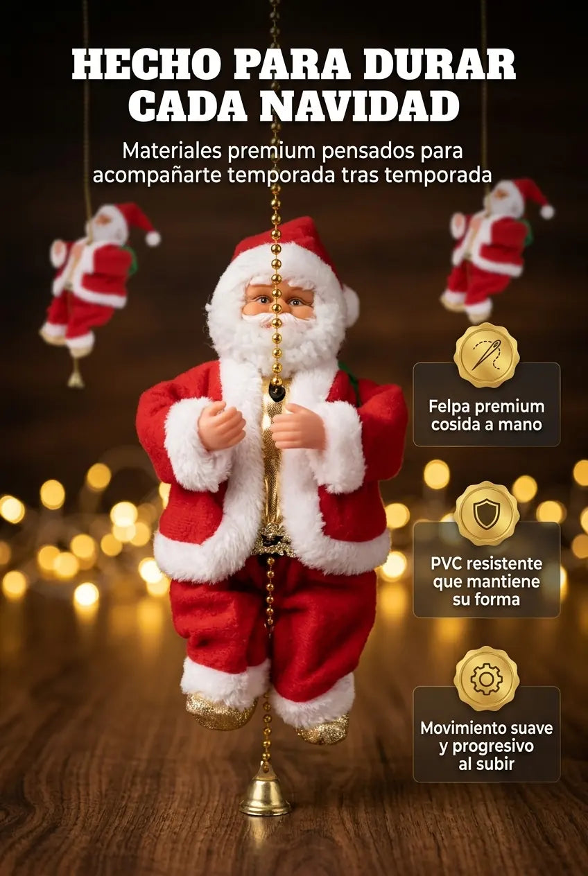 Materiales premium del Papá Noel escalador