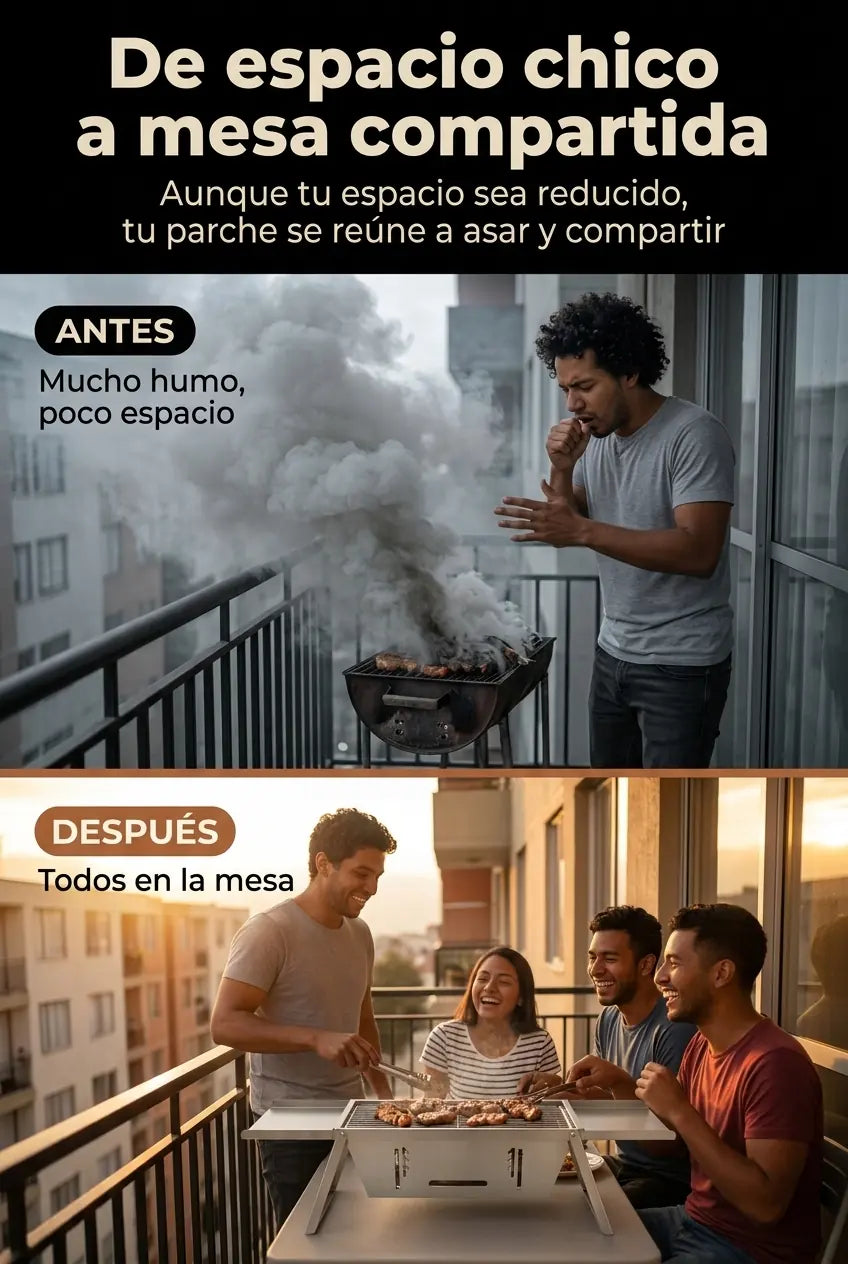 Antes ocupaba toda la terraza, ahora se guarda plegada en 2 cm