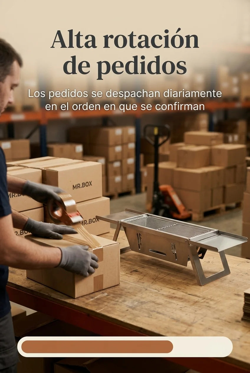 Alta rotación de pedidos, despacho diario en orden de compra