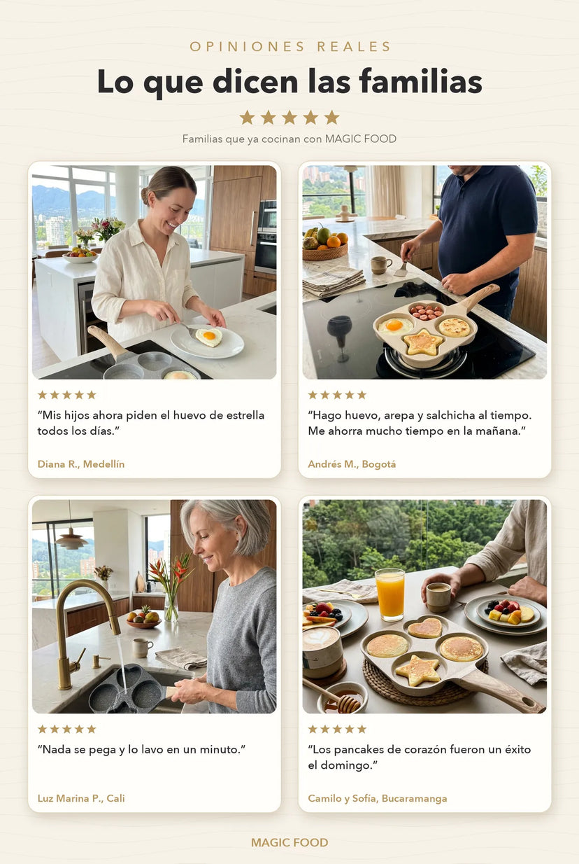 Opiniones de familias que cocinan con MAGIC FOOD