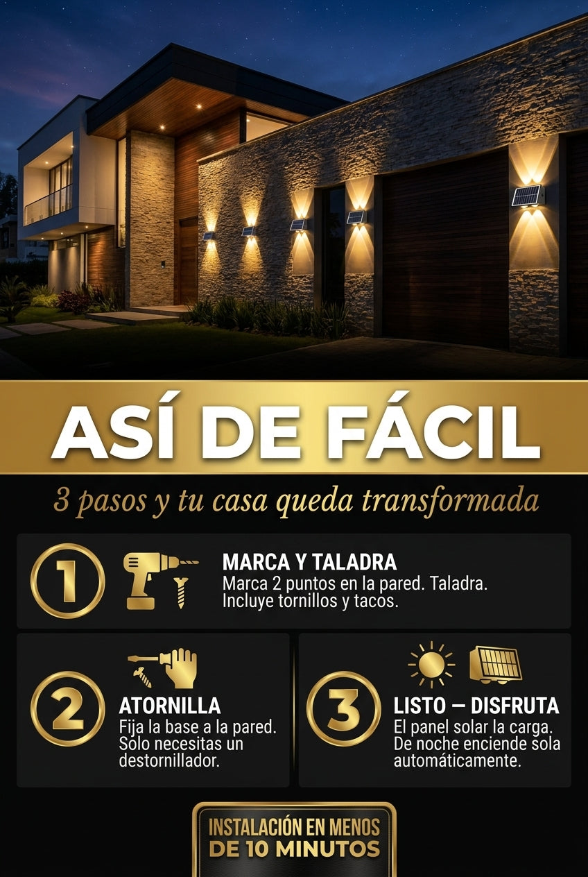 Instalación en menos de 10 minutos — 3 pasos sencillos incluye tornillos y tacos