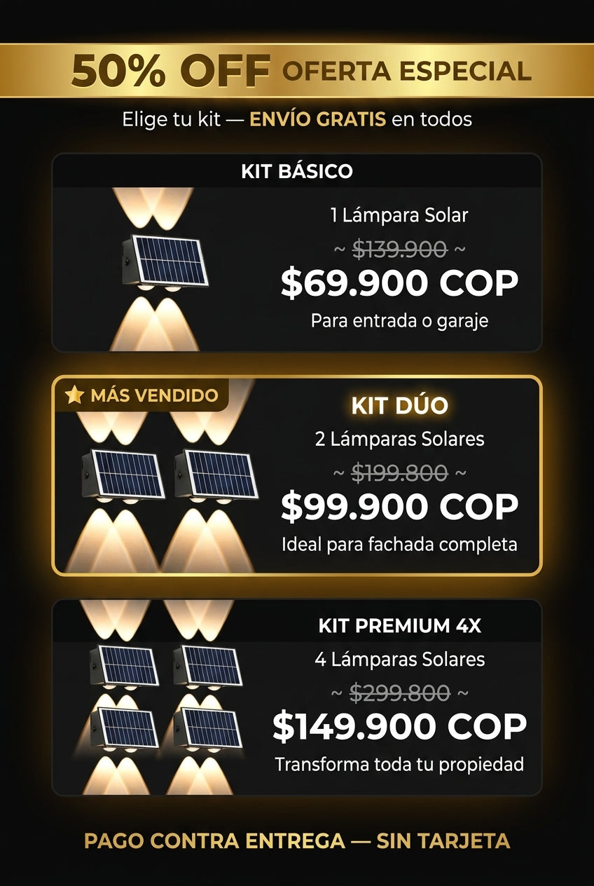 50% OFF — Kits desde $69.900 COP con envío gratis y pago contra entrega