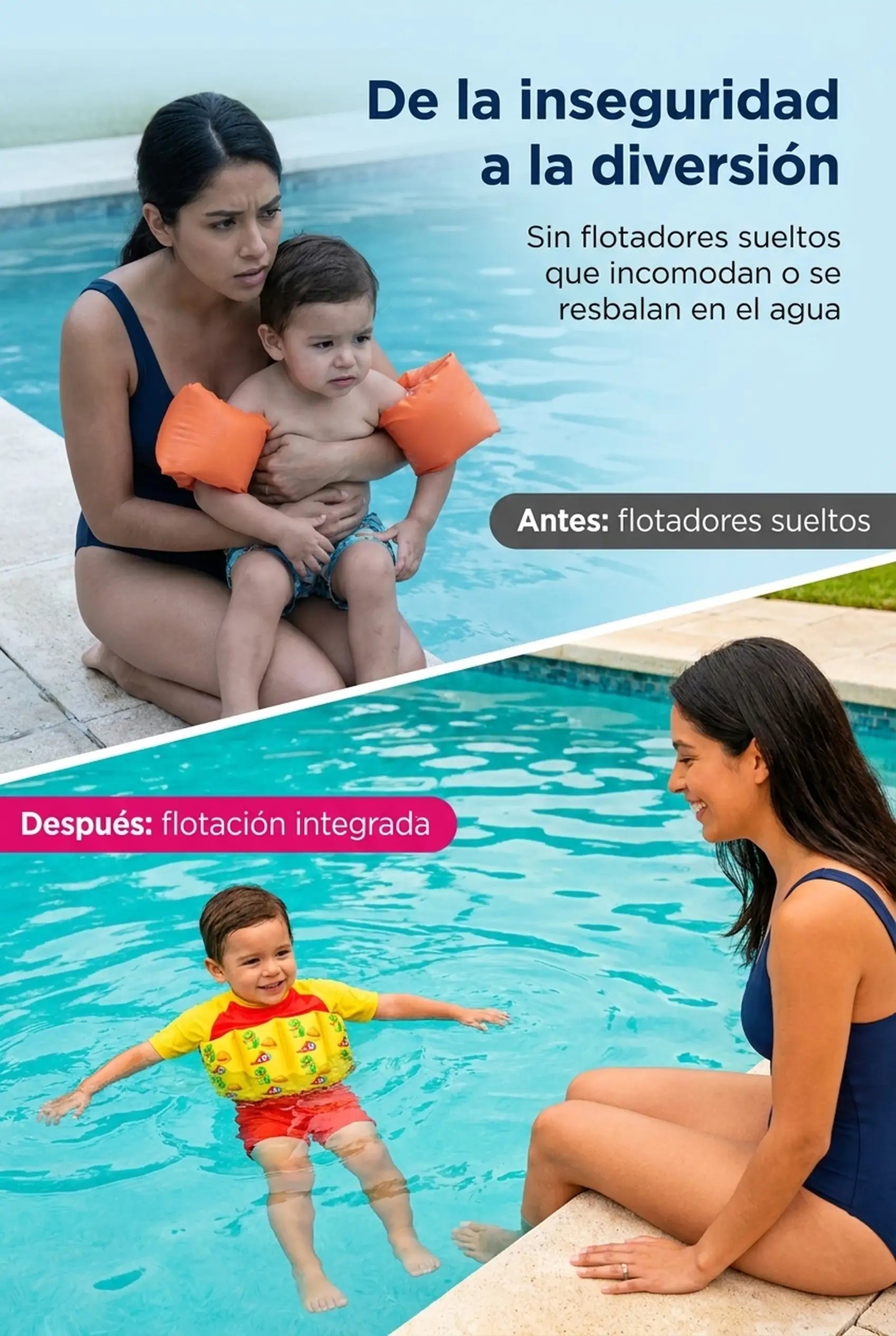 Antes y después - de flotadores sueltos a flotación integrada