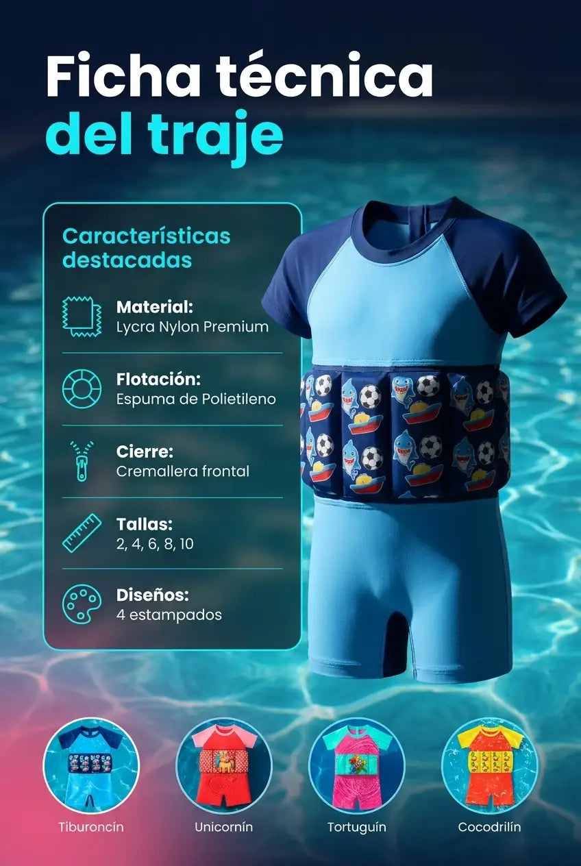 Ficha técnica y diseños disponibles Tiburoncín Unicornín Tortuguín Cocodrilín